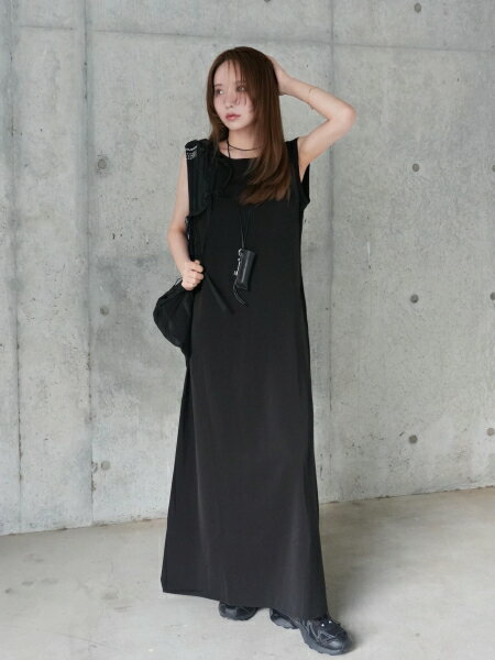 CHIC STYLE | ノースリーブAラインロングワンピース<大きいサイズ有