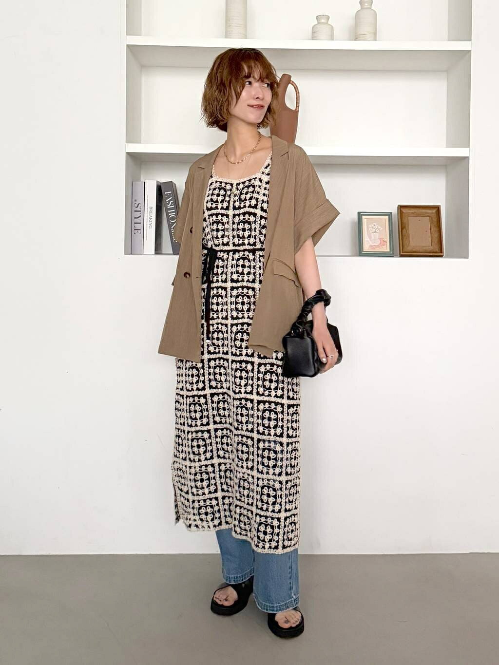 mysty woman | クロシェロングノースリーブワンピース | Rakuten