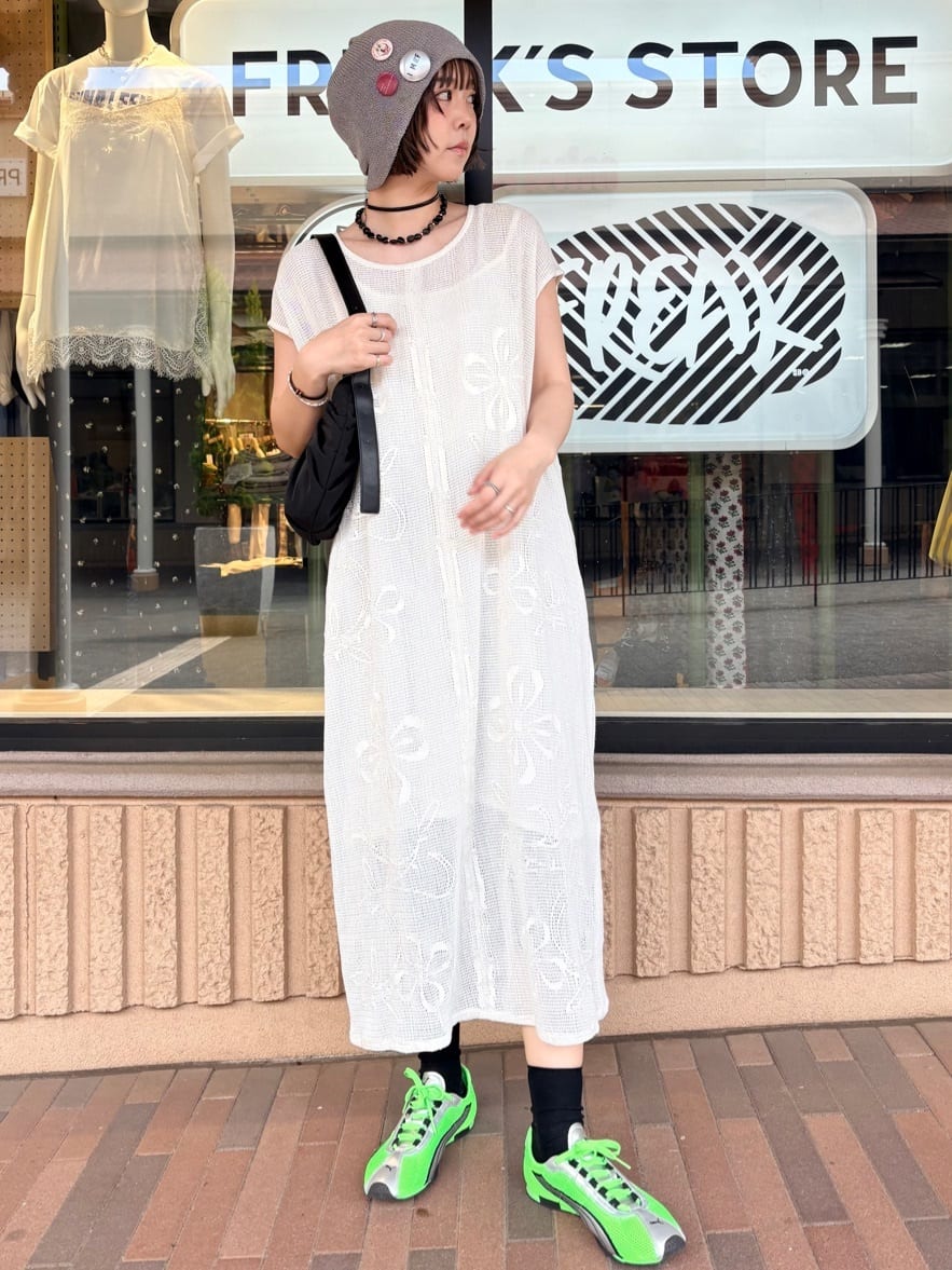 FREAK'S STORE | インド メッシュ刺繍ノースリーブワンピース