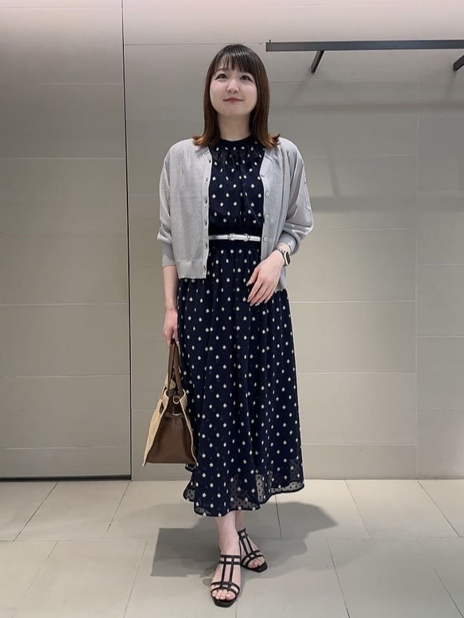 ANAYI | フラワー刺繍ドットフレア ワンピース | Rakuten Fashion(楽天