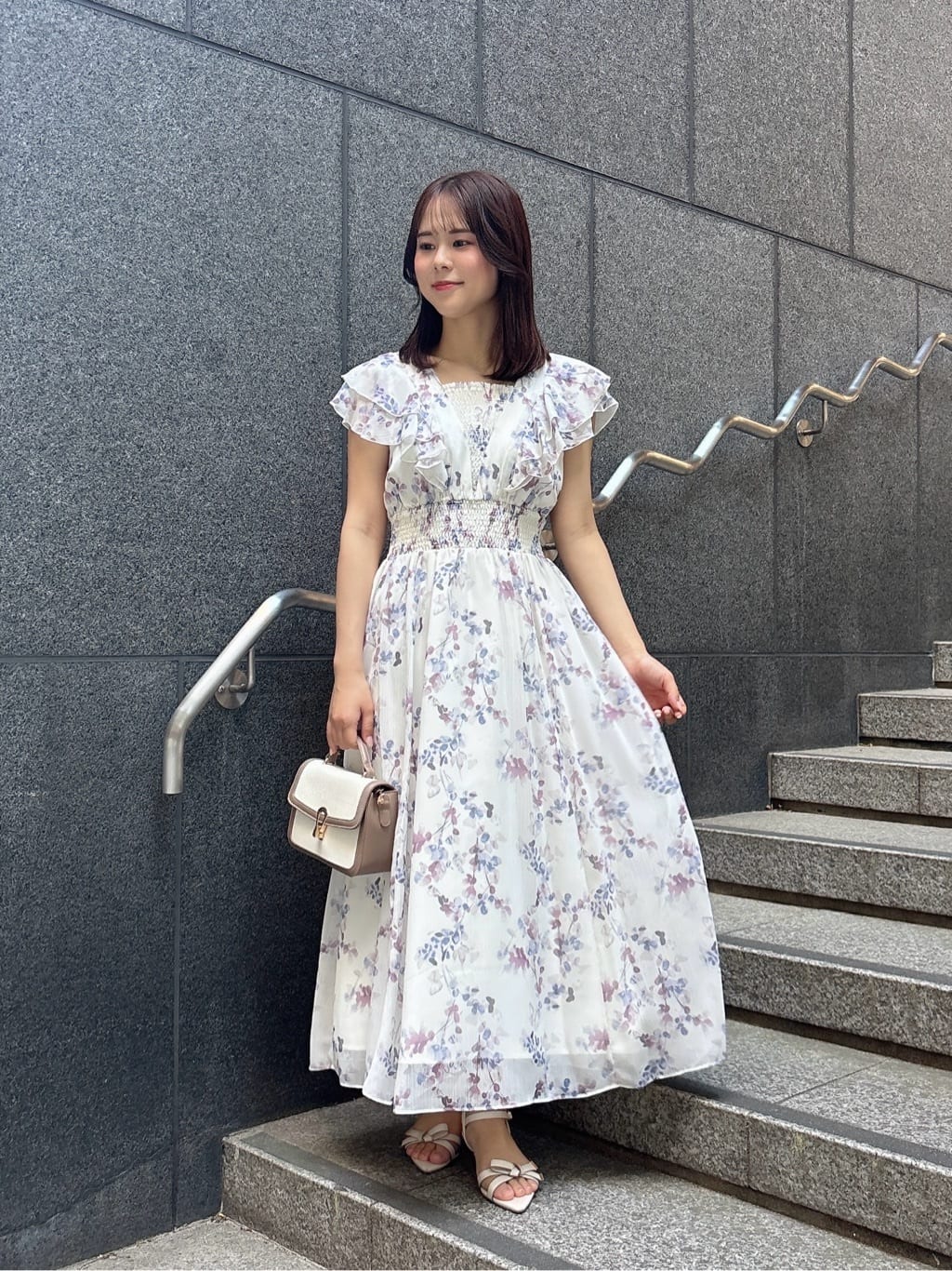 PROPORTION BODY DRESSING | ラッフル袖花柄ワンピース 26SS | Rakuten