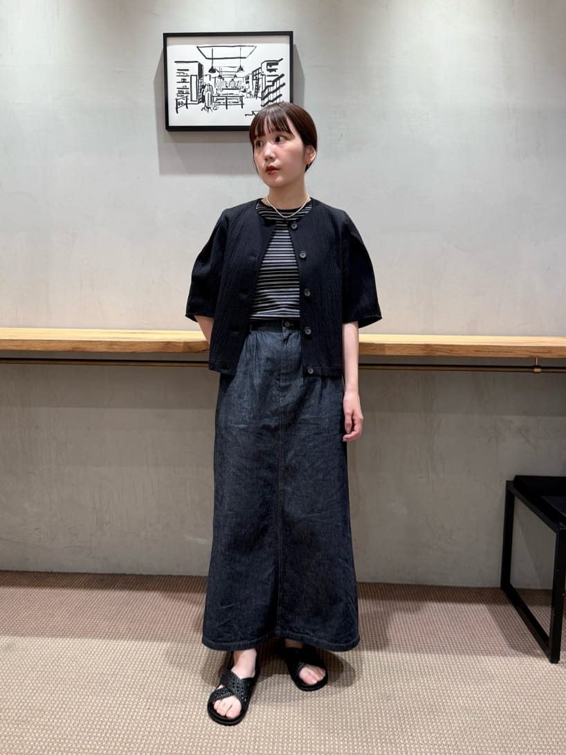 ＜Steven Alan＞リップル コットン ブラウス　ブラック　M BEAUTY&YOUTH UNITED ARROWS | <Steven Alan>リップル コットン