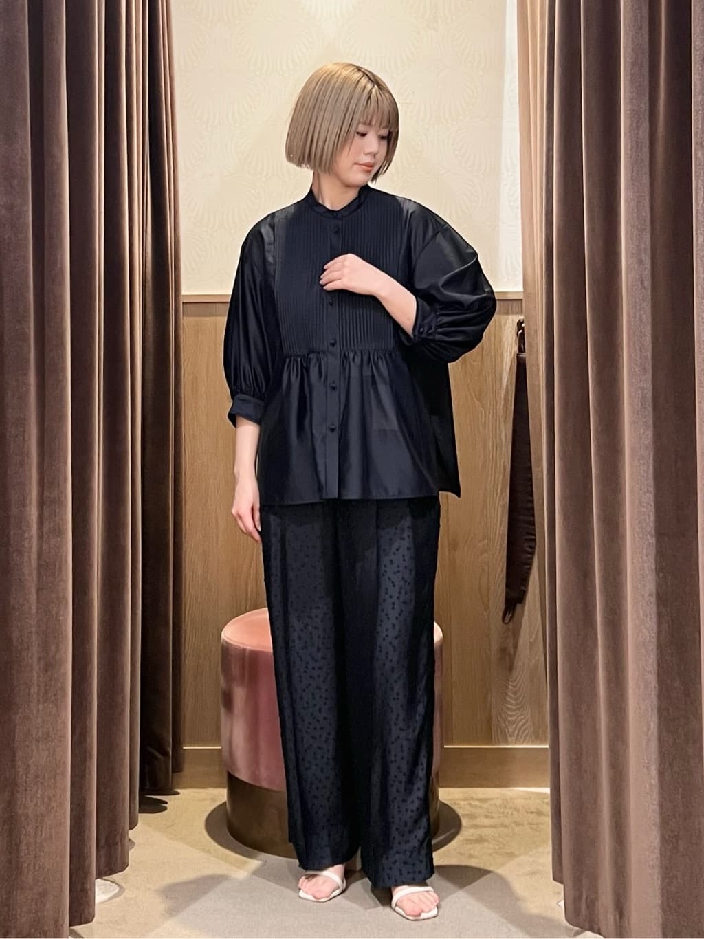 UNITED ARROWS | シルキー ピンタック ブラウス -ウォッシャブル