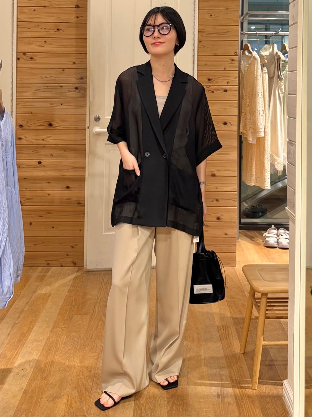 DOUX ARCHIVESのメッシュ半袖ジャケットを使ったコーディネート 