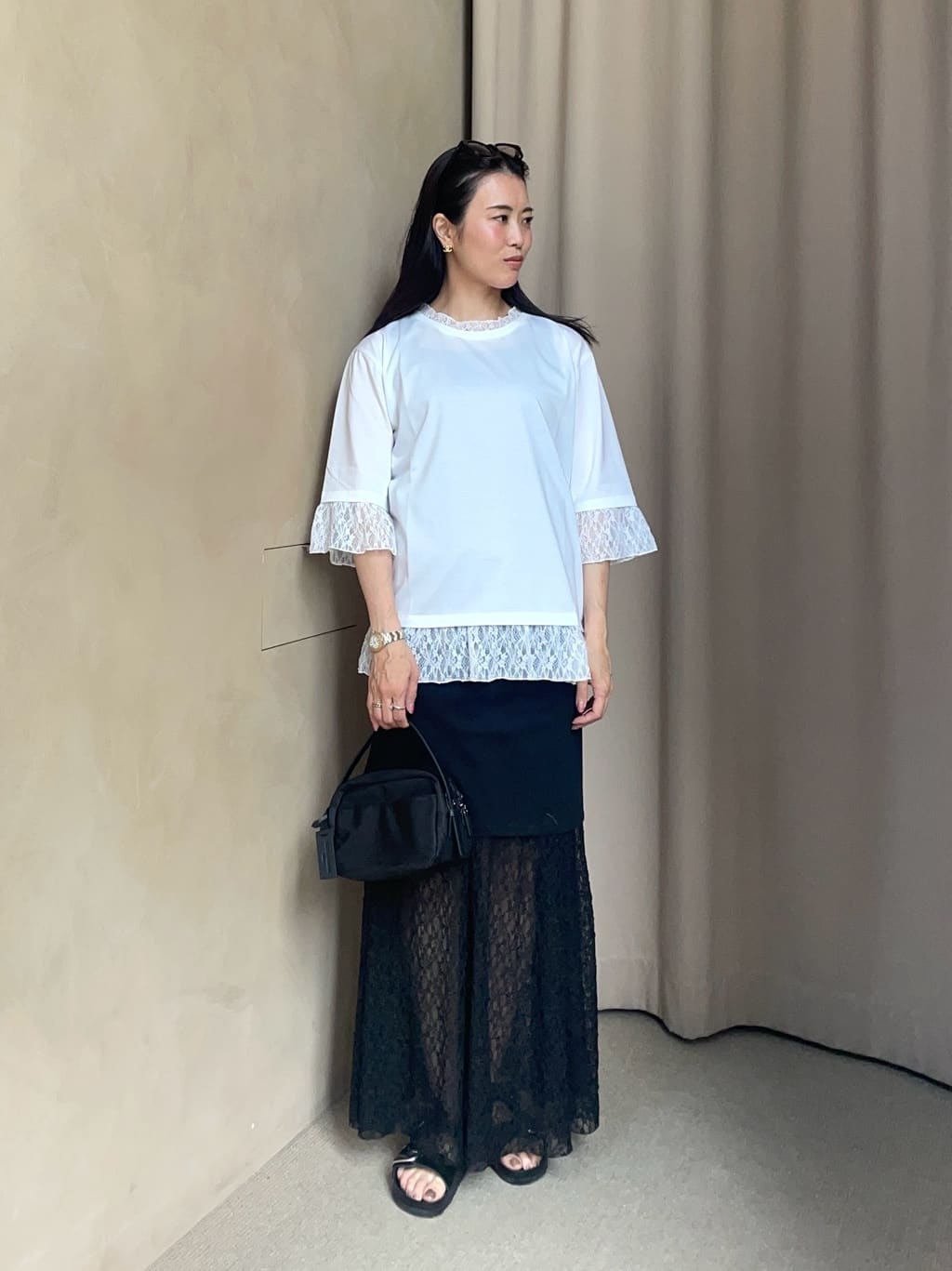 UNITED ARROWS | <ASTRAET>レース コンビ クルーネックTシャツ