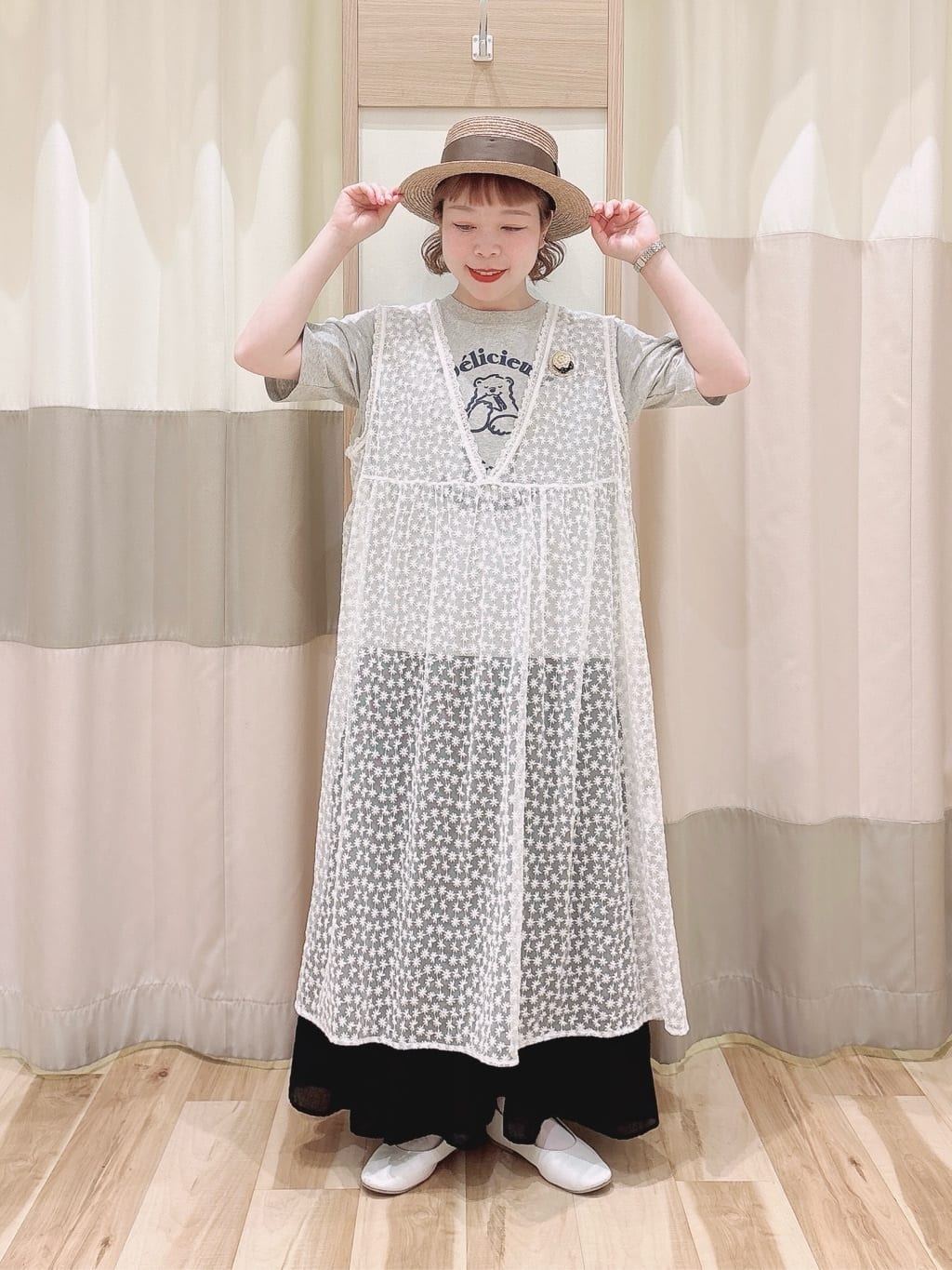 Samansa Mos2 | チュール刺繍前後2WAYノースリワンピース | Rakuten