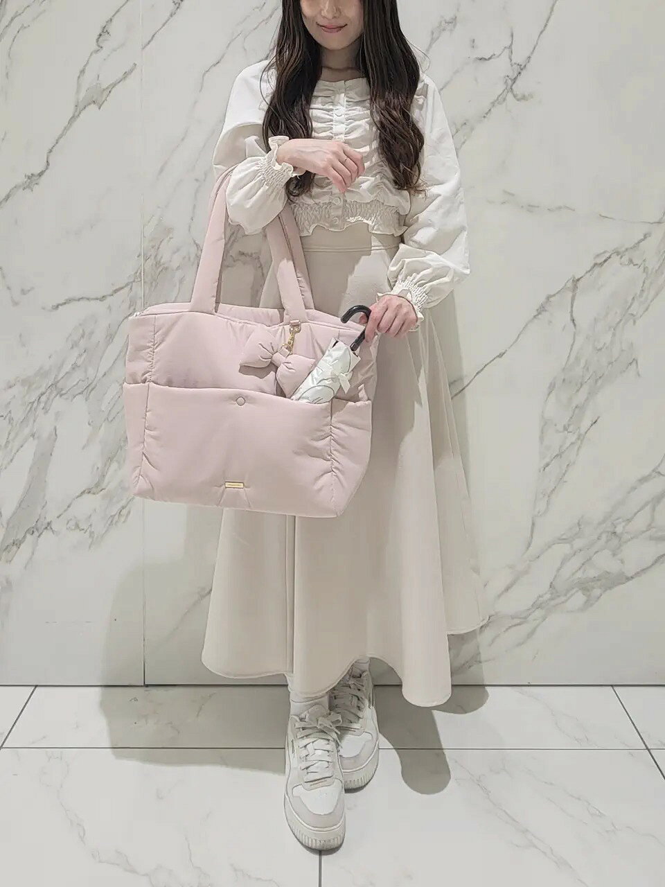 Maison de FLEUR | 【撥水加工】パファーキャリーオントートバッグ