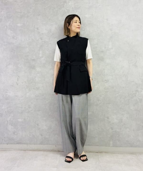 Demi-Luxe BEAMS | AK+1 / リネン ベルテッド ジレ | Rakuten Fashion