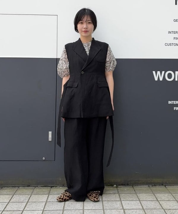 Demi-Luxe BEAMS | AK+1 / リネン ベルテッド ジレ | Rakuten Fashion
