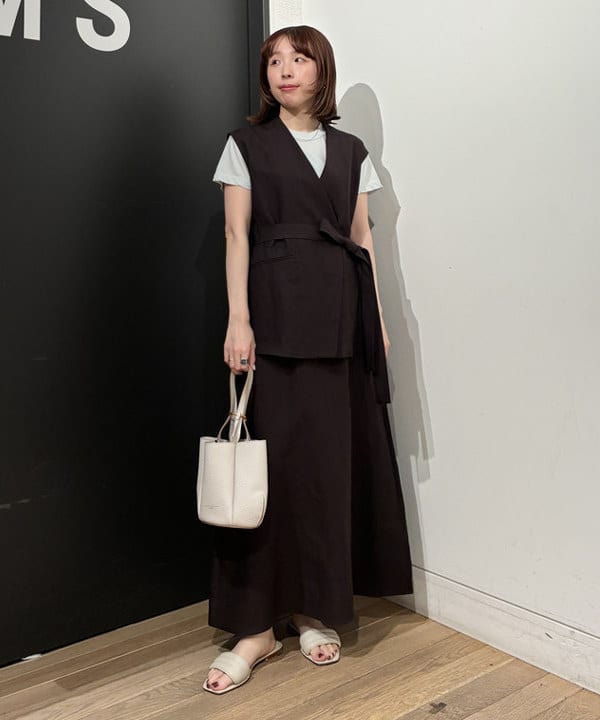 Demi-Luxe BEAMS | 【夏新作・洗える】シンプル リネン スカート .M