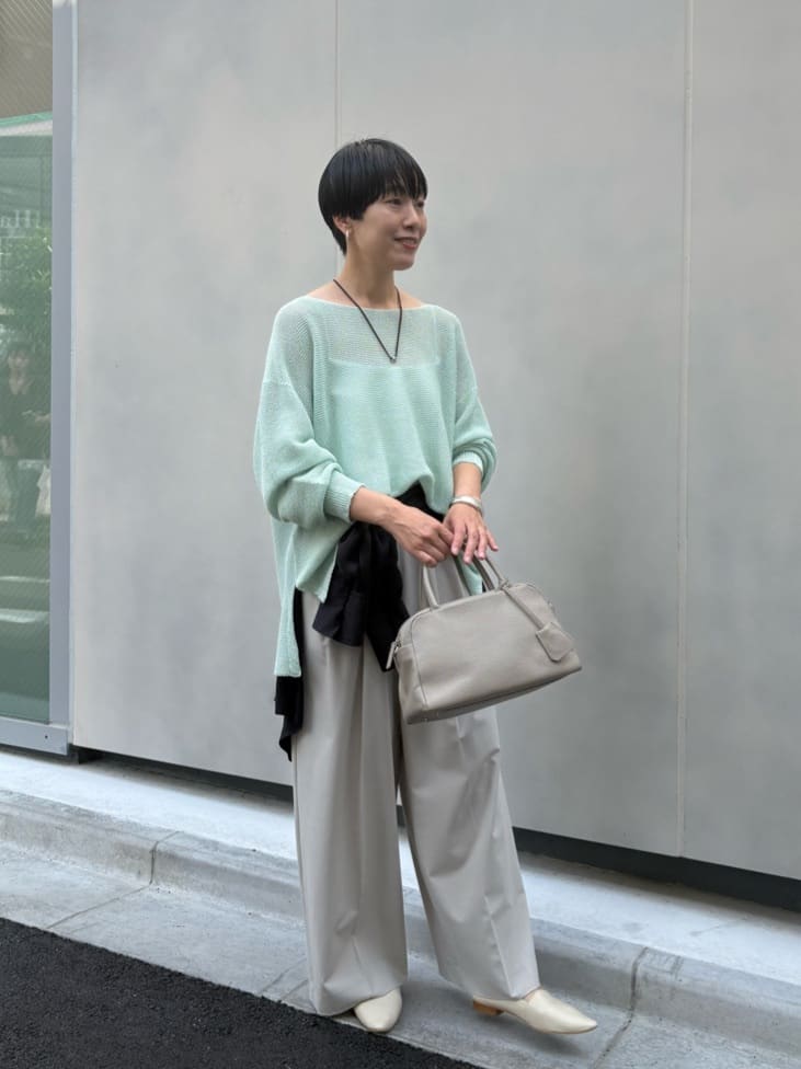 GALLARDAGALANTEのペーパーヤーンメッシュニットを使ったコーディネートを紹介します。｜Rakuten Fashion(楽天ファッション／旧楽天ブランドアベニュー)7120551