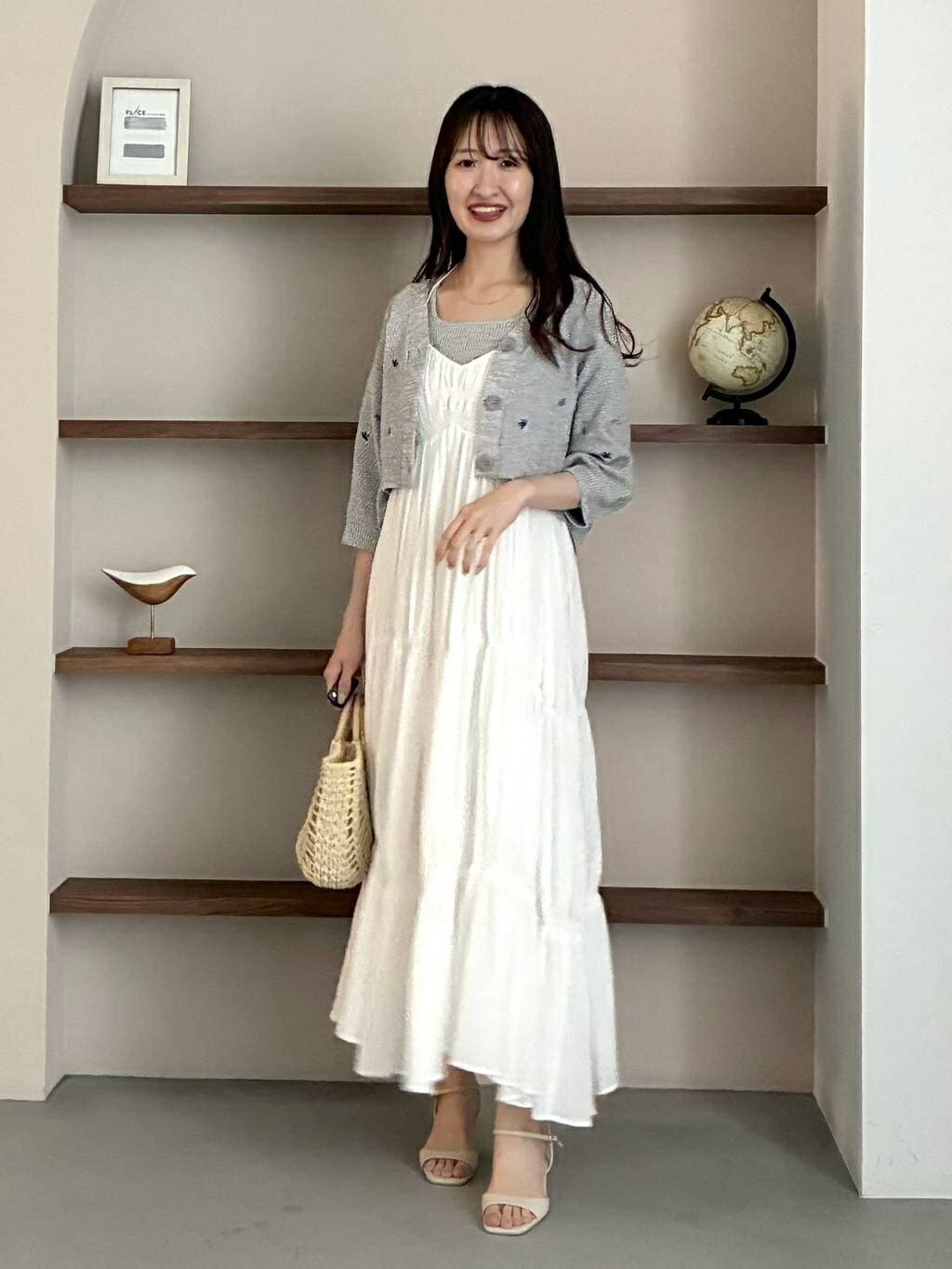 mysty womanの刺繍ニットアンサンブル半袖を使ったコーディネートを紹介します。｜Rakuten Fashion(楽天ファッション／旧楽天ブランドアベニュー)7121552