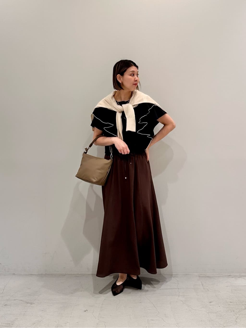 UNITED ARROWS green label relaxingのBreeze Cool ラッフル ブラウス