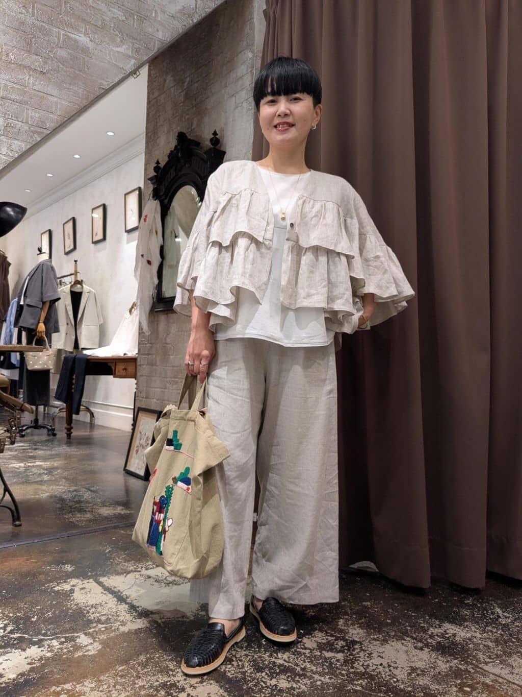 BEARDSLEY | リネンフリル羽織 | Rakuten Fashion(楽天ファッション
