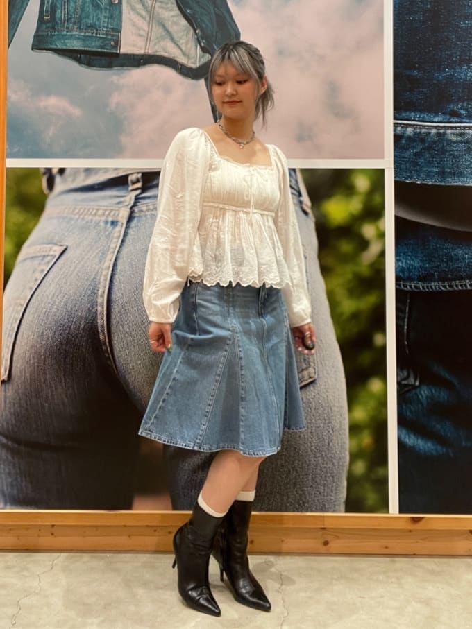 Levi's | テンセル ゴデットフレアスカート ミディアムインディゴ