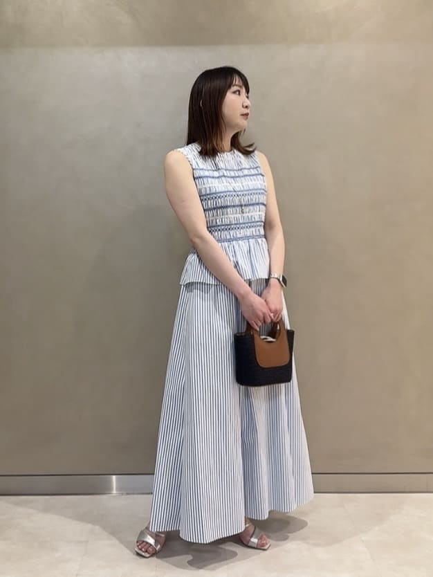ANAYI | カラーストライプスモッキング ワンピース | Rakuten Fashion