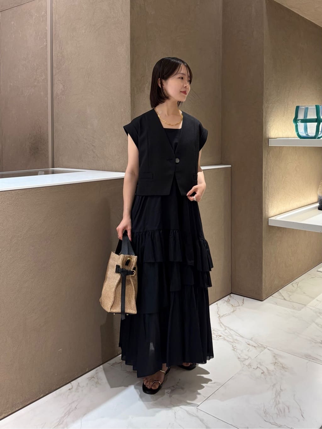 allureville | フレンチスリーブショートジレ | Rakuten Fashion(楽天