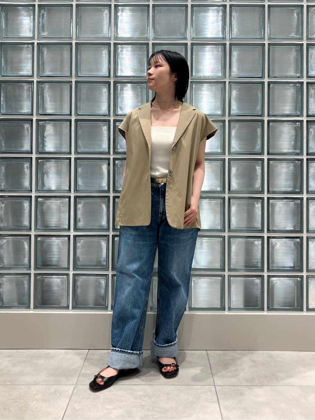 未使用品 アッパーハイツ conte別注 CINQ デニムパンツ 25 GRAY upperhights（アッパーハイツ） ジーンズ デニム デニムパンツ 「別注
