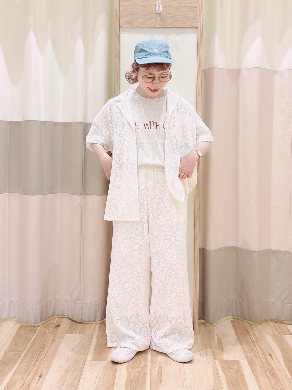 Samansa Mos2 | ジャカードレース開襟シャツ | Rakuten Fashion(楽天