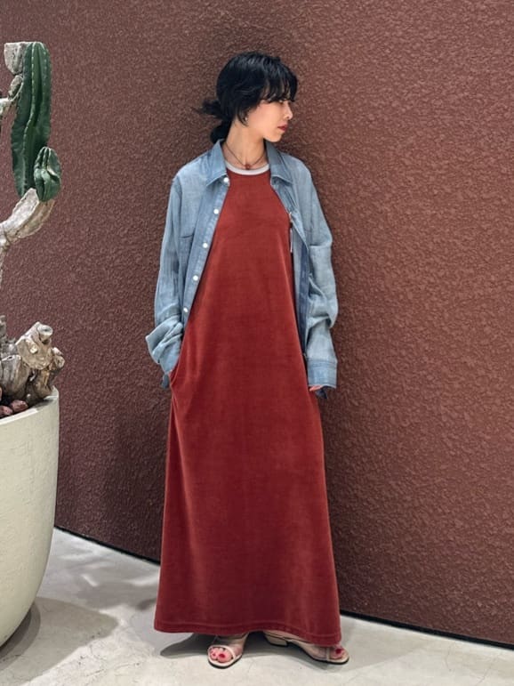 BEAUTY&YOUTH UNITED ARROWS | <6(ROKU)>ベロア リンガー ワンピース