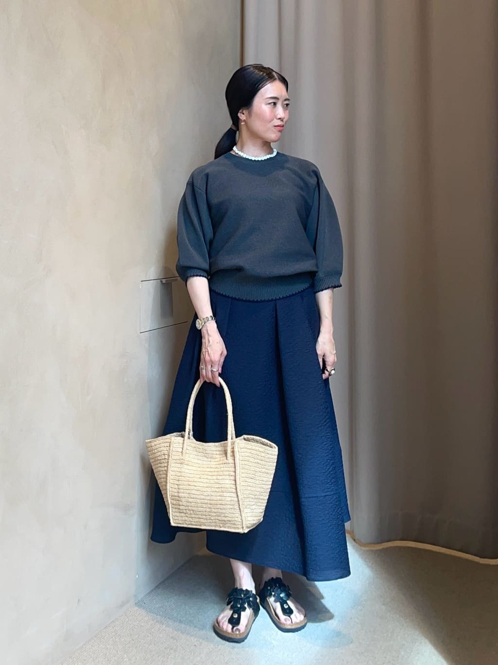 UNITED ARROWS | ハマグリステッチ パフスリーブ ニット