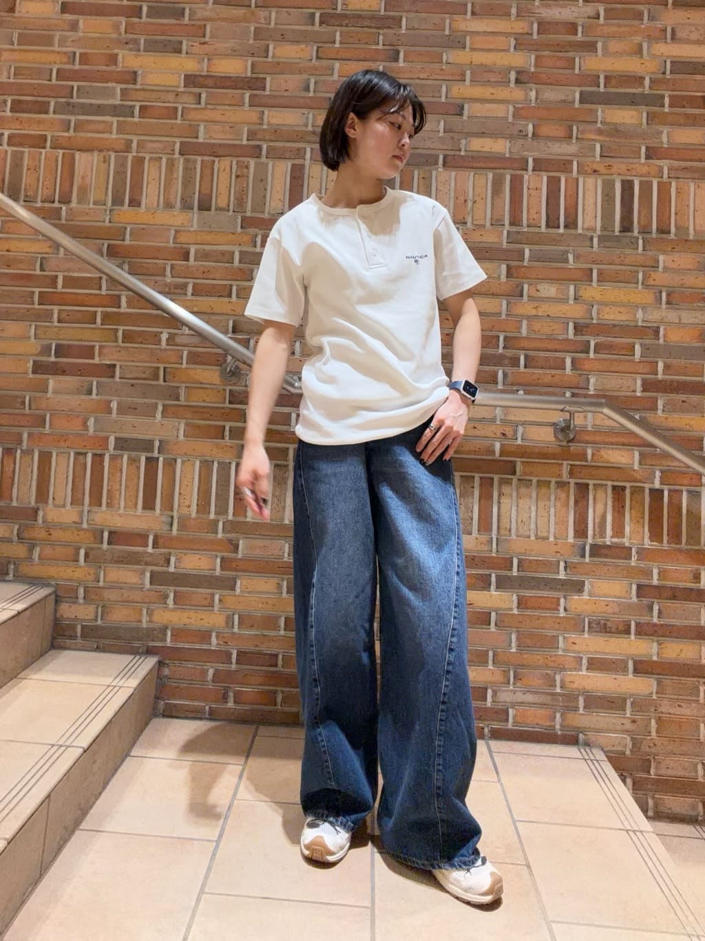 FREAK'S STORE | Essential タイトフィット S/S ヘンリーネックTシャツ