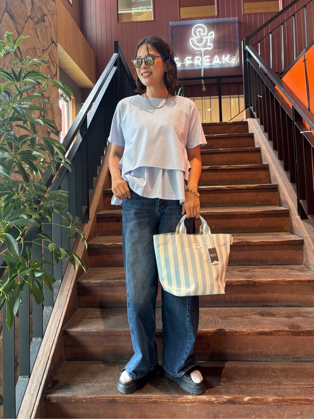 FREAK’S STOREのSUN LIGHT COLOR #E ファッション用グラスを使ったコーディネートを紹介します。｜Rakuten Fashion(楽天ファッション／旧楽天ブランドアベニュー)7129327