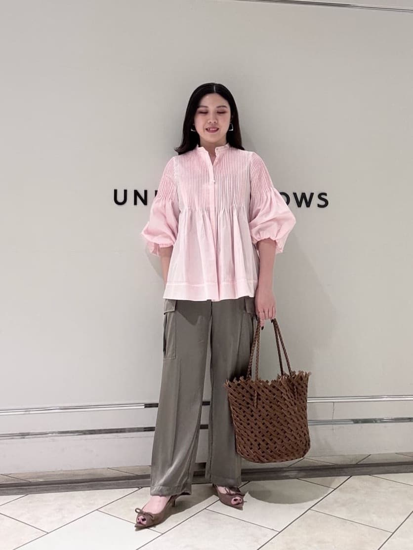 UNITED ARROWS | ピンタック バンドカラー ブラウス | Rakuten Fashion