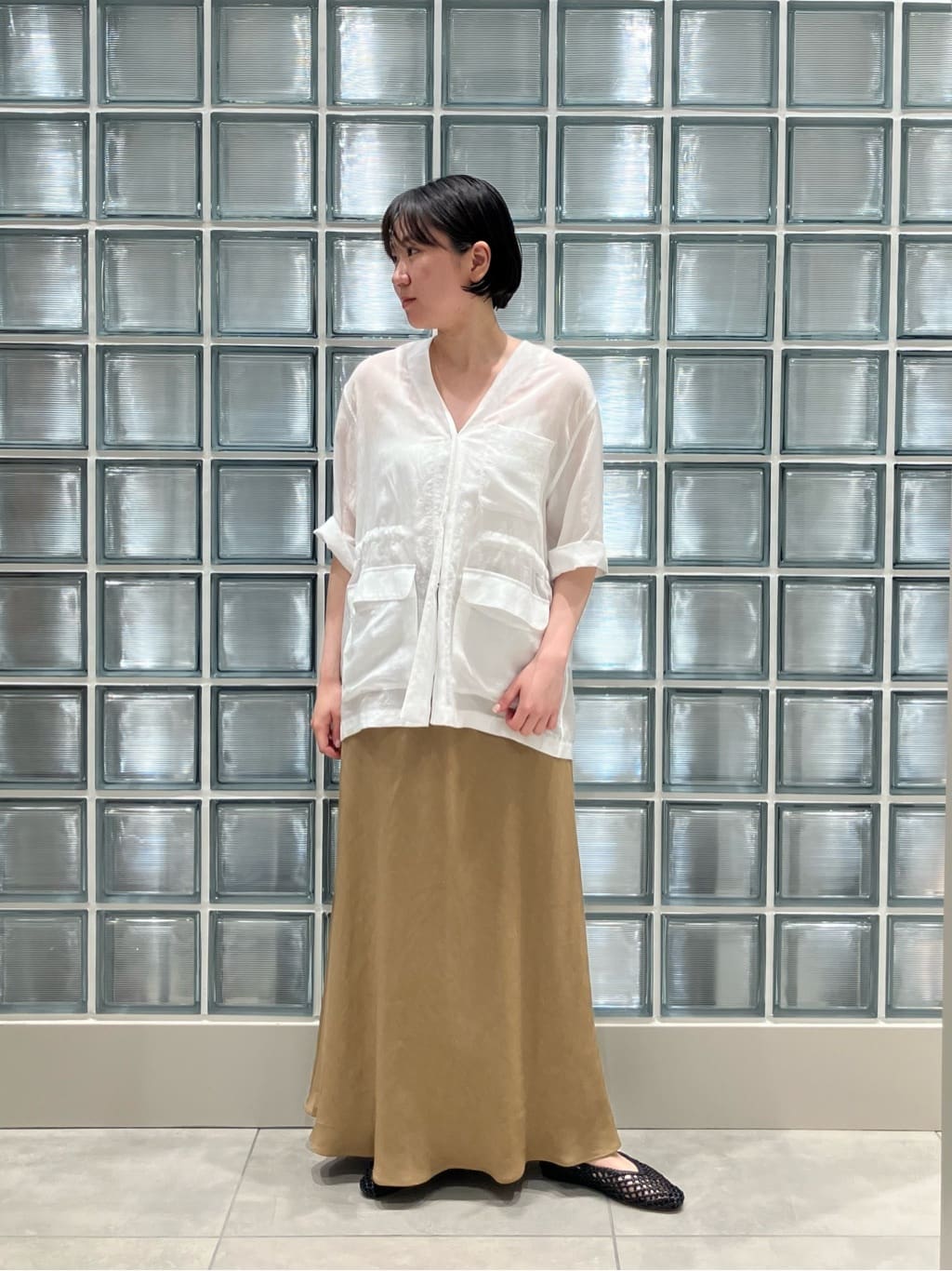 UNITED ARROWS | <conte>シアー Vネック サファリシャツ | Rakuten