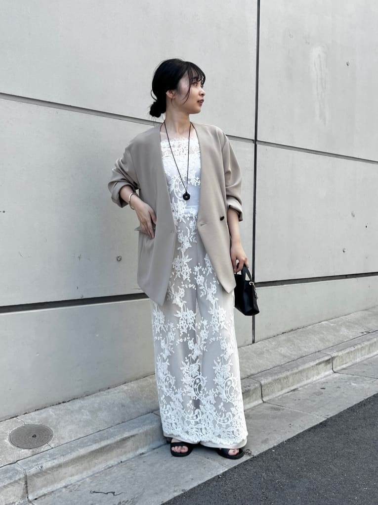 GALLARDAGALANTEのジャージーノーカラージャケットを使ったコーディネートを紹介します。｜Rakuten Fashion(楽天ファッション／旧楽天ブランドアベニュー)7130148