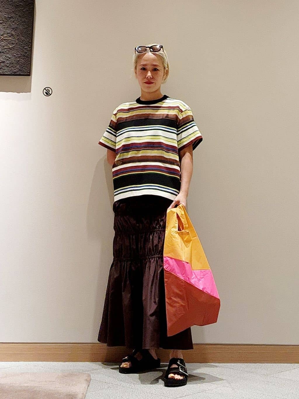 ユナイテッドアローズ　LOEFF グロッシー タフタ ギャザースカート　ネイビー LOEFF＞グロッシー タフタ ギャザー スカート