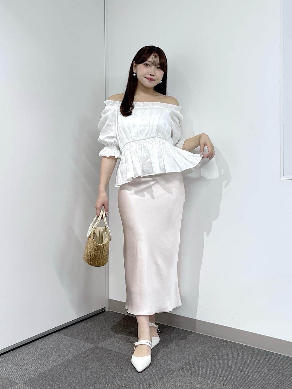 La boutique BonBon | 【今すぐお届け・軽やか素材】シャーリング