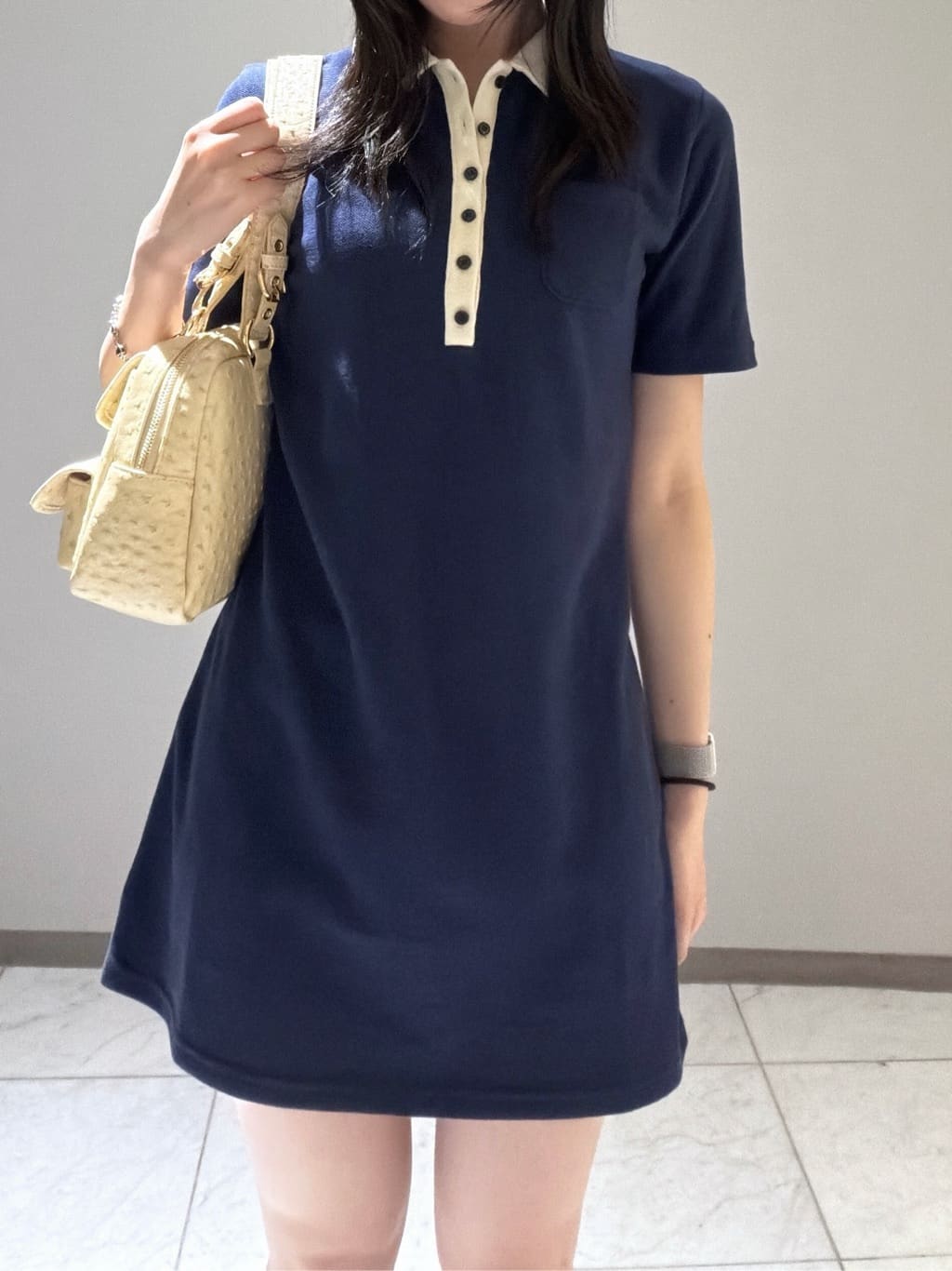 SLY | BI COLOR COLLAR ショートワンピース | Rakuten Fashion(楽天