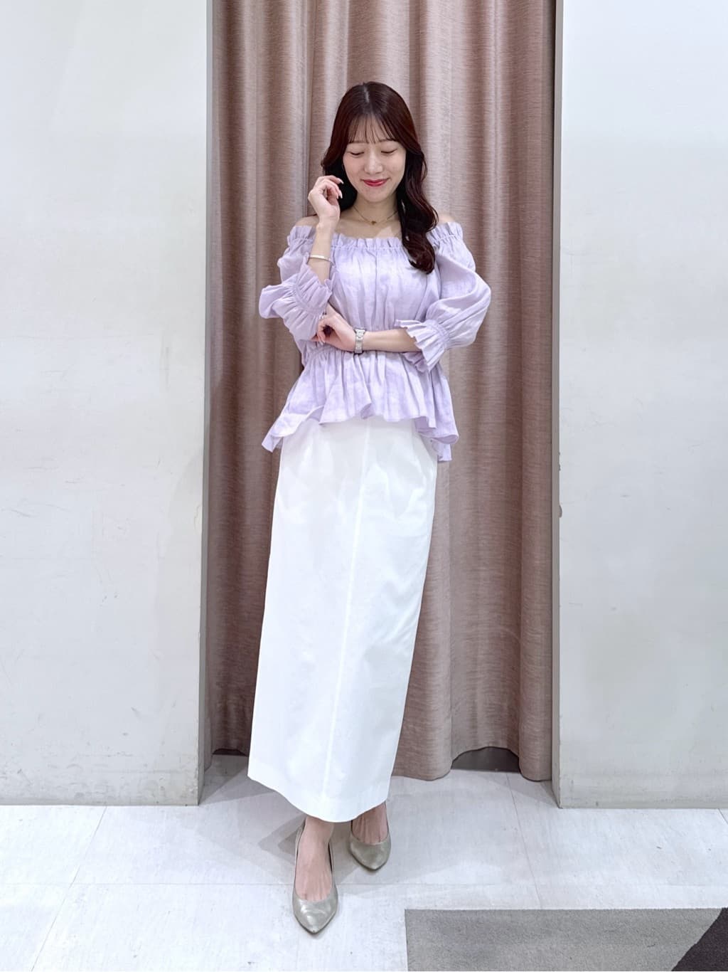 La boutique BonBon | 【今すぐお届け・軽やか素材】シャーリング