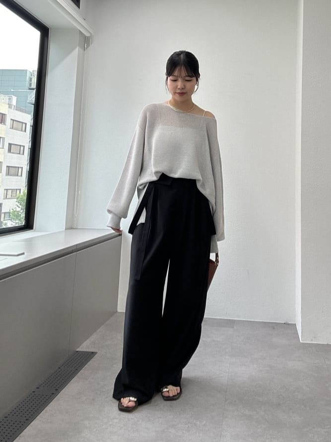 GALLARDAGALANTEのペーパーヤーンメッシュニットを使ったコーディネートを紹介します。｜Rakuten Fashion(楽天ファッション／旧楽天ブランドアベニュー)7133704
