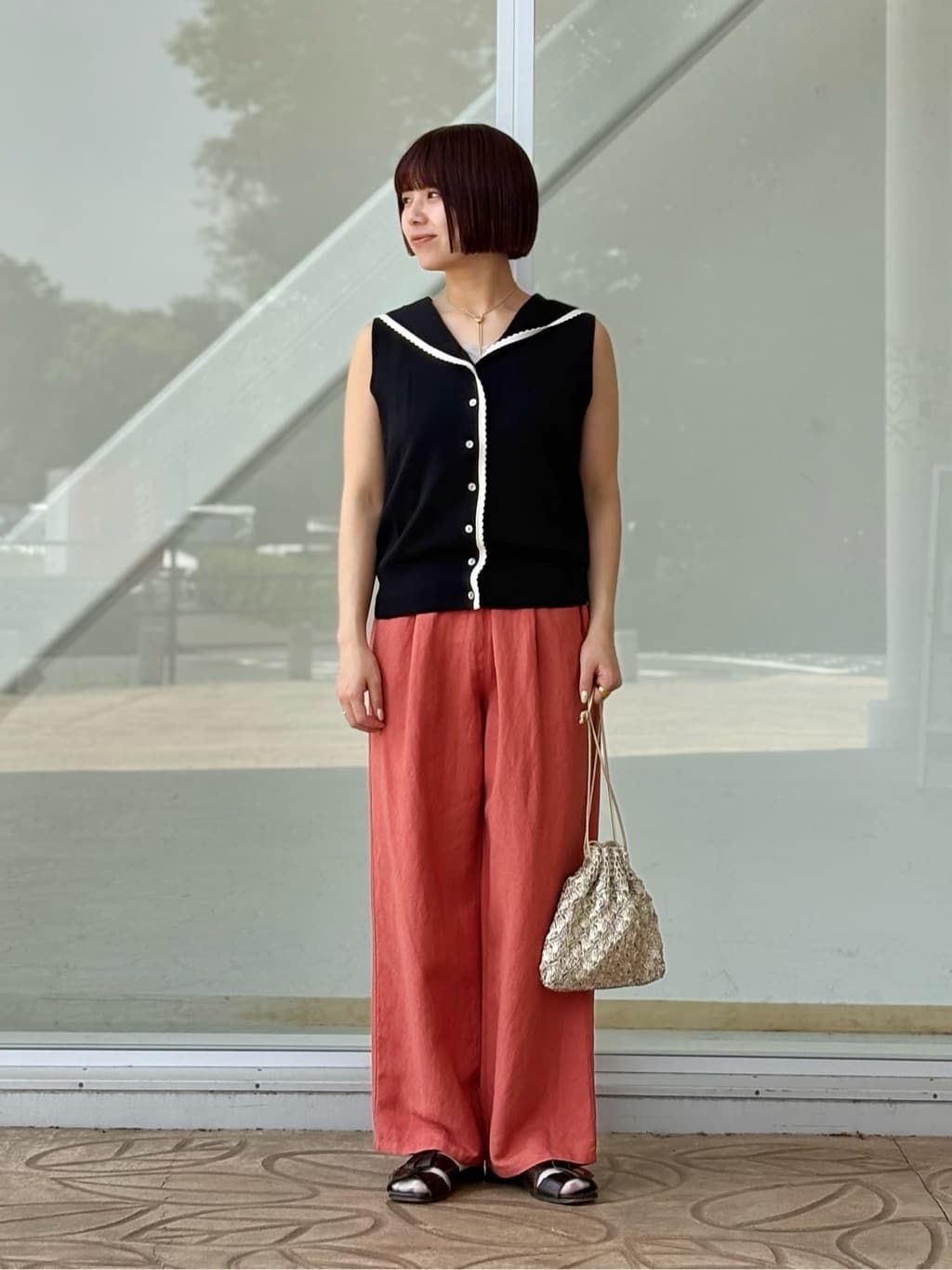 新品☆UNITED ARROWS ノースリーブ ニット セーラーカラー UNITED ARROWS LTD. OUTLET | スカラップ セーラー ノースリーブ