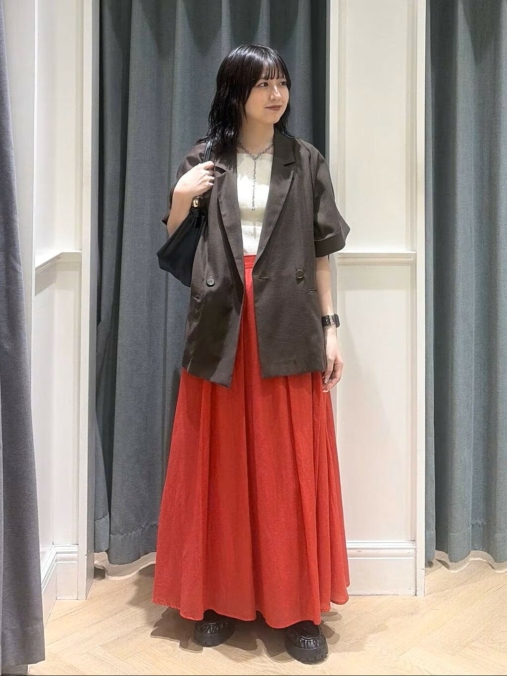 A part by | アセテートリネン半袖ジャケット | Rakuten Fashion(楽天