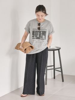 JOURNAL STANDARDのドットプリントワイドパンツを使ったコーディネートを紹介します。｜Rakuten Fashion(楽天ファッション／旧楽天ブランドアベニュー)7135732