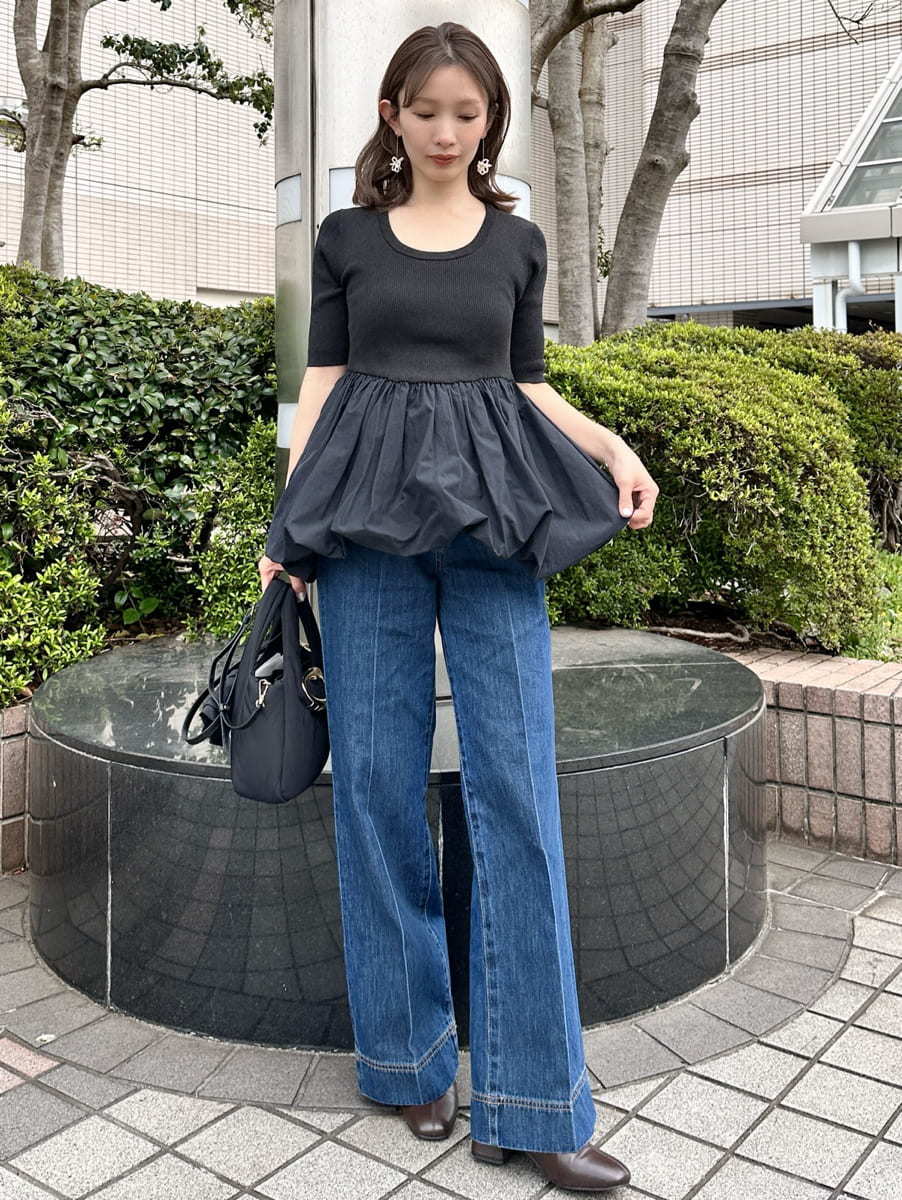 Mila Owen | 【ウォッシャブル】2wayペプラムリブニットドッキング