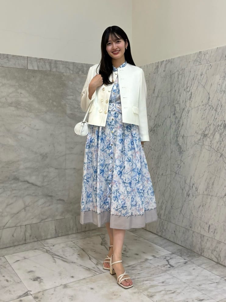 ANAYI | Coral プリントローンシャツフレア ワンピース | Rakuten