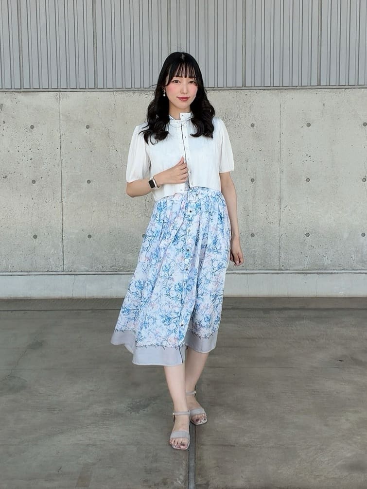 ANAYI | Coral プリントローンシャツフレア ワンピース | Rakuten