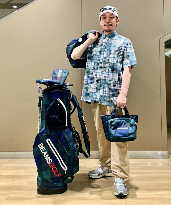 BEAMS GOLF | ブラックウォッチ シューズケース付き ボストンバッグ