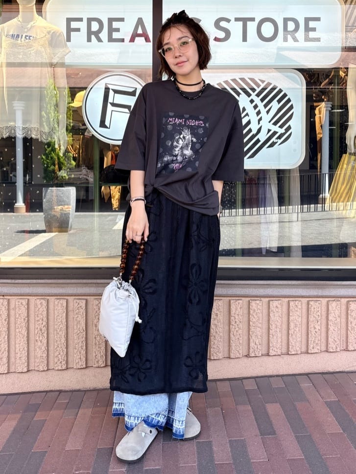 FREAK'S STORE | インド メッシュ刺繍ノースリーブワンピース