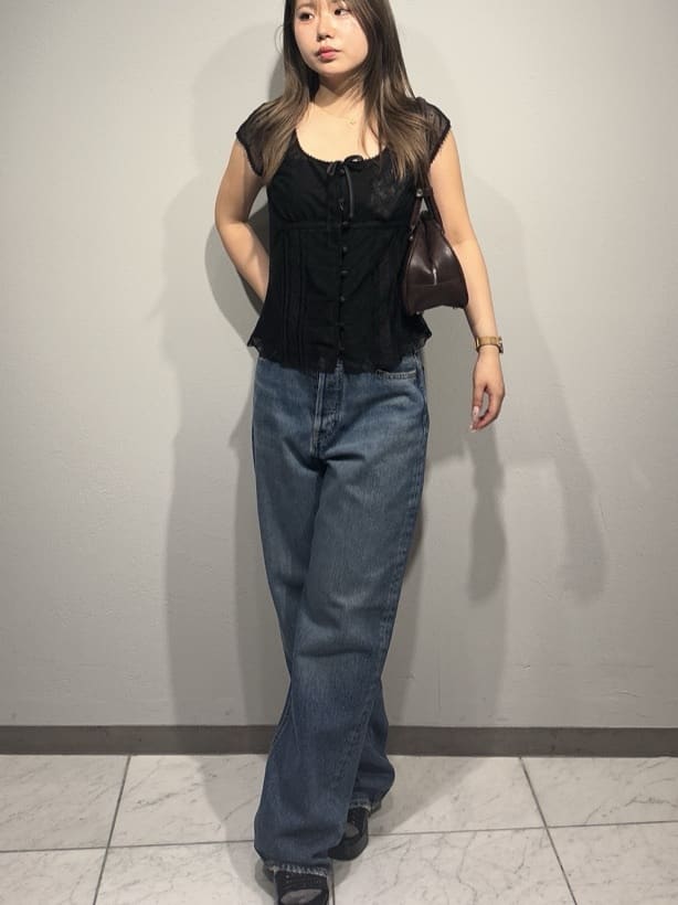 moussy | TULLE PINTUCKブラウス | Rakuten Fashion(楽天ファッション