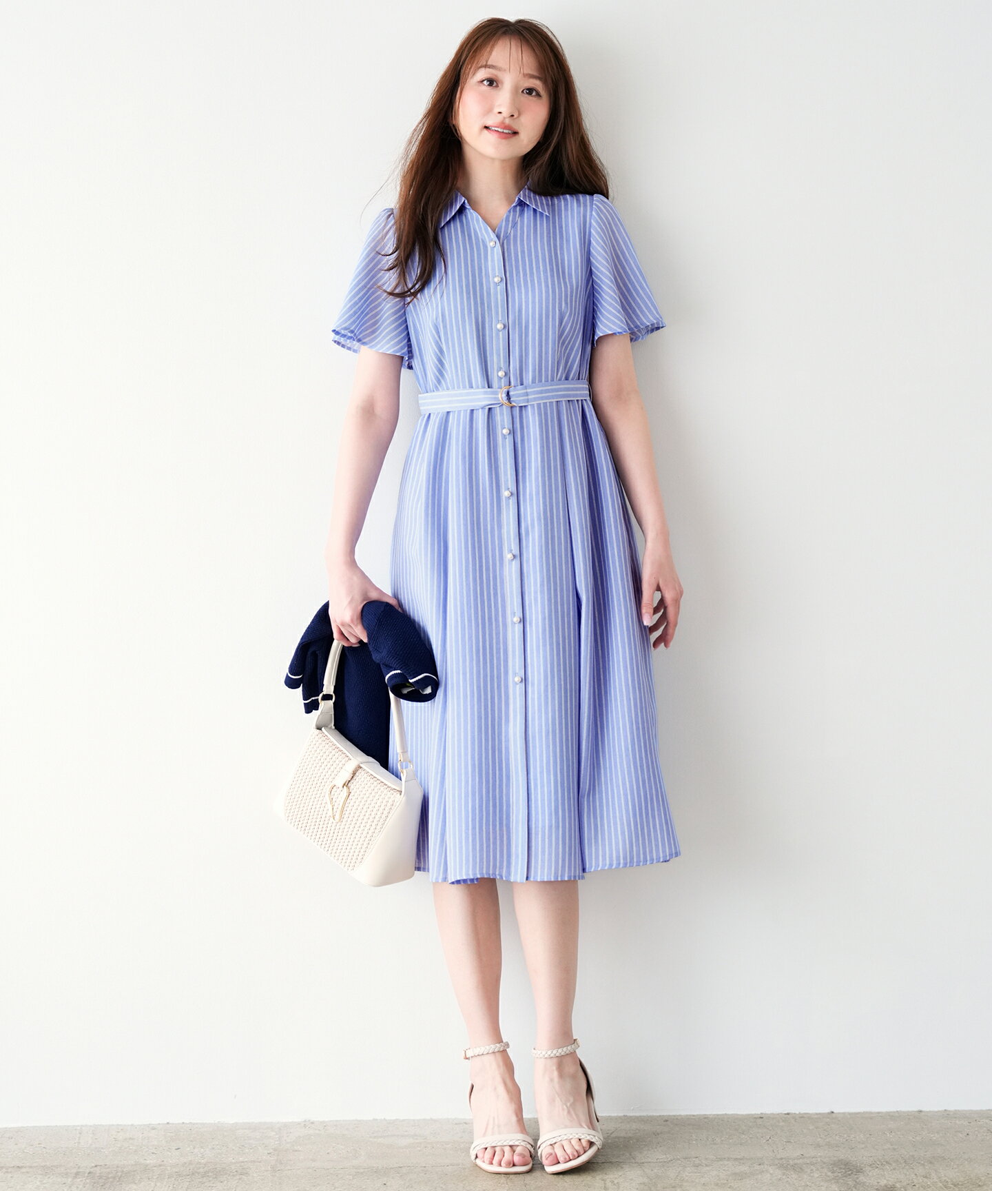 ANY SISのスムージーポリエステル ワンピースを使ったコーディネートを紹介します。｜Rakuten Fashion(楽天ファッション／旧楽天ブランドアベニュー)7140423