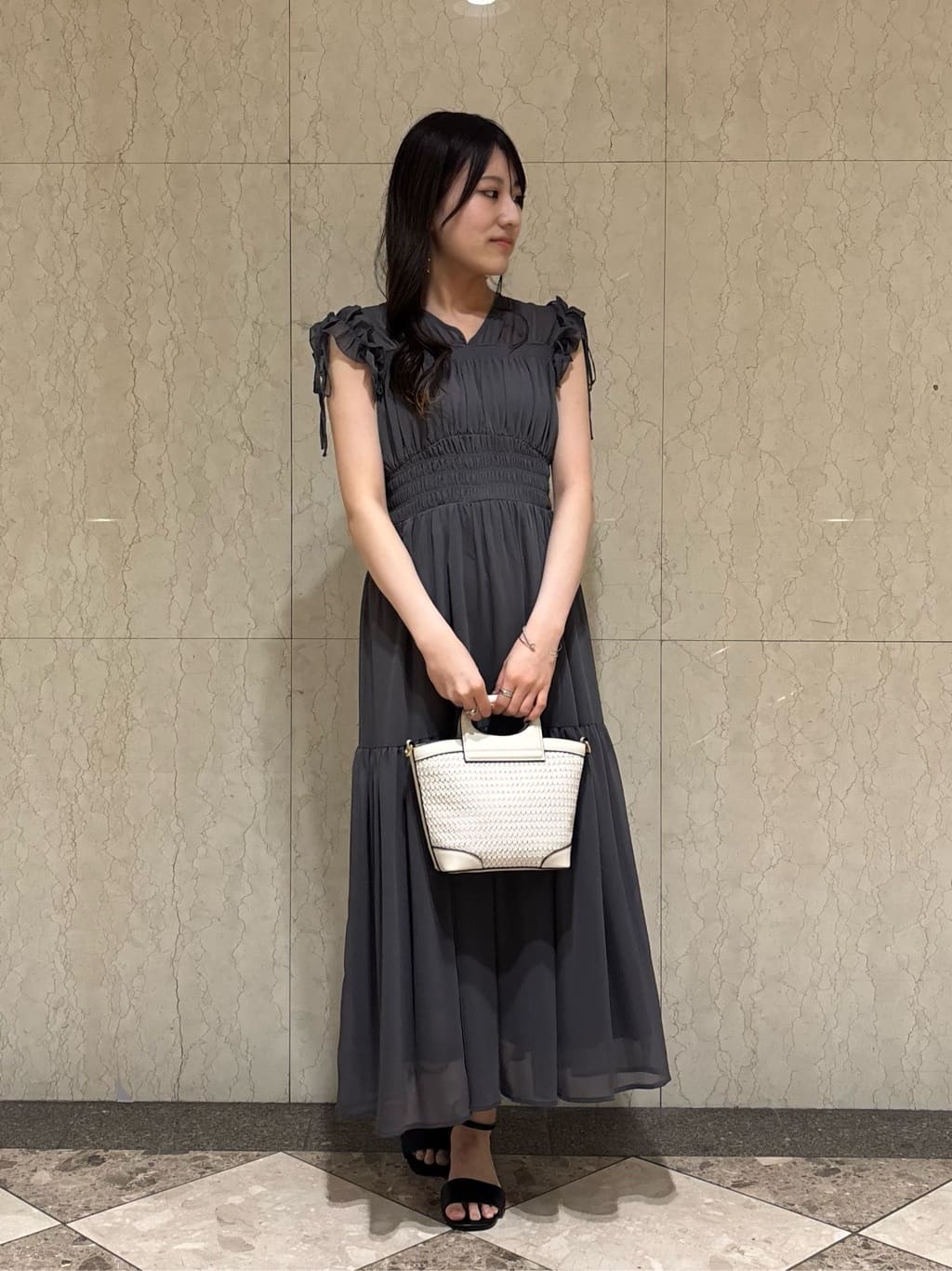 NATURAL BEAUTY BASIC | フリルショルダー楊柳ワンピース | Rakuten