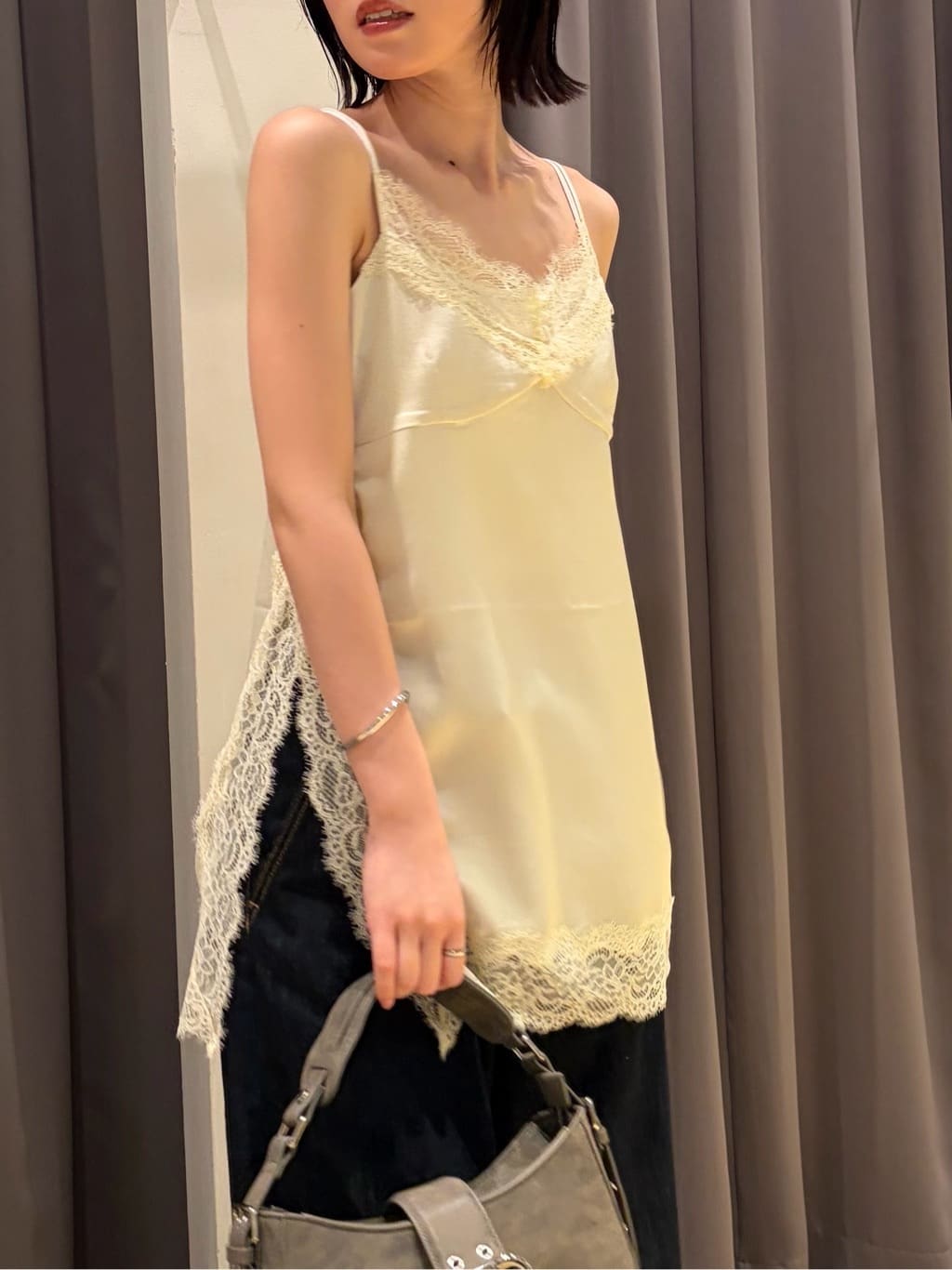 moussy | LACE TRIM SATIN キャミ | Rakuten Fashion(楽天ファッション