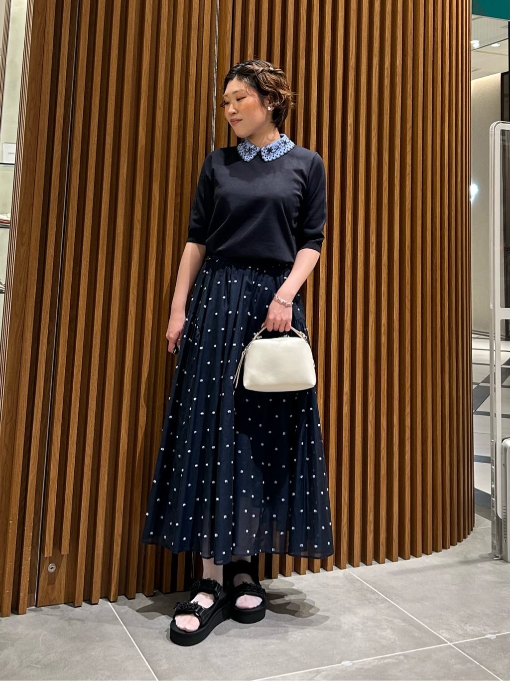UNITED ARROWS | 2トーン ドット ジャガード フレアスカート | Rakuten