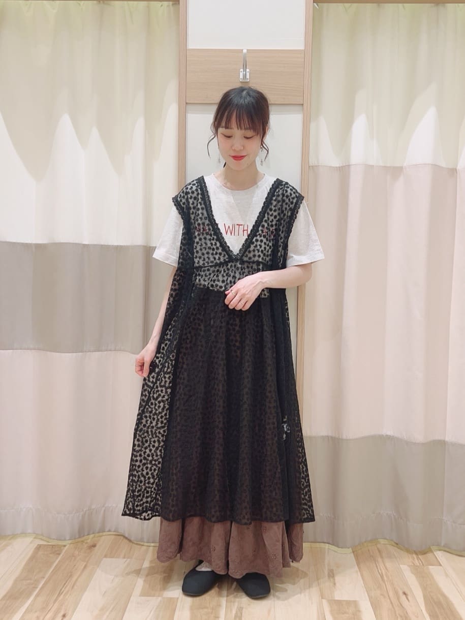 Samansa Mos2 | チュール刺繍前後2WAYノースリワンピース | Rakuten