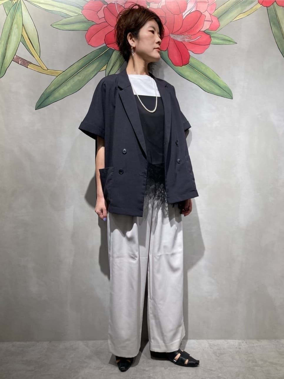 COMME CA ISM | 麻調ストレッチ マリンパンツ | Rakuten Fashion(楽天